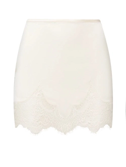 Юбка шелк с кружевом