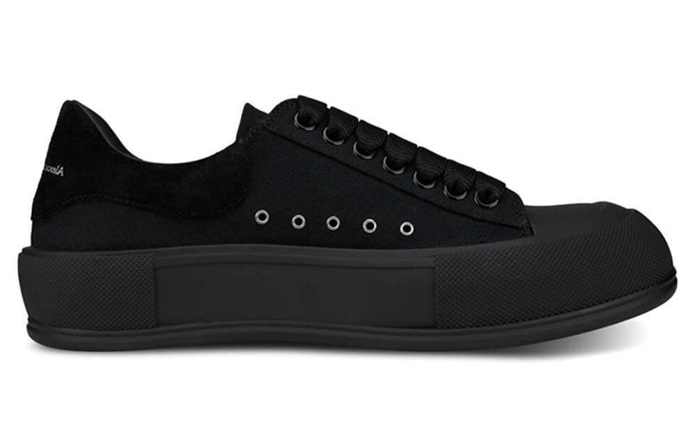 Alexander McQueen Alexander McQueen Deck simple low-cut casual fashion sneakers men's black