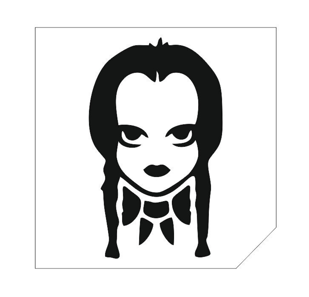 Трафарет для блеск-тату 6*6 уэнсдэй 773P