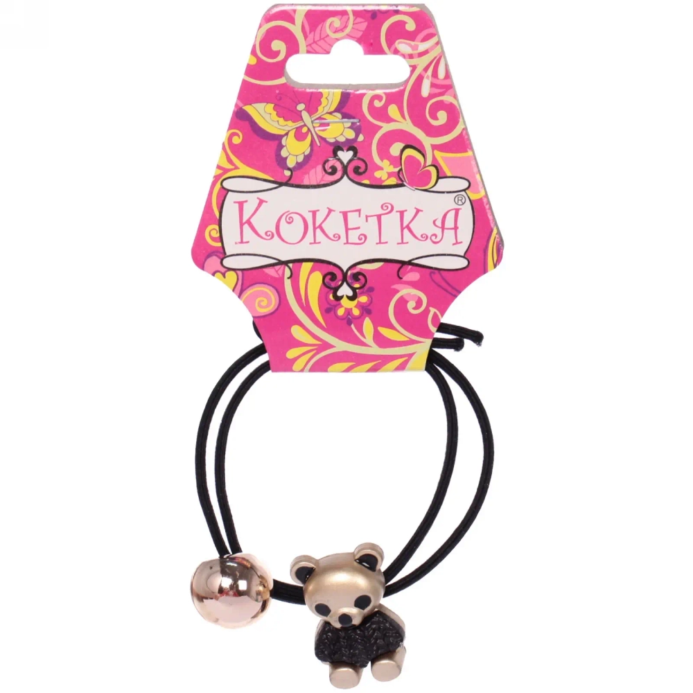 Резинка для волос 1шт «Кокетка - Aks Bambina», мишки, микс 2 цвета, d-5см