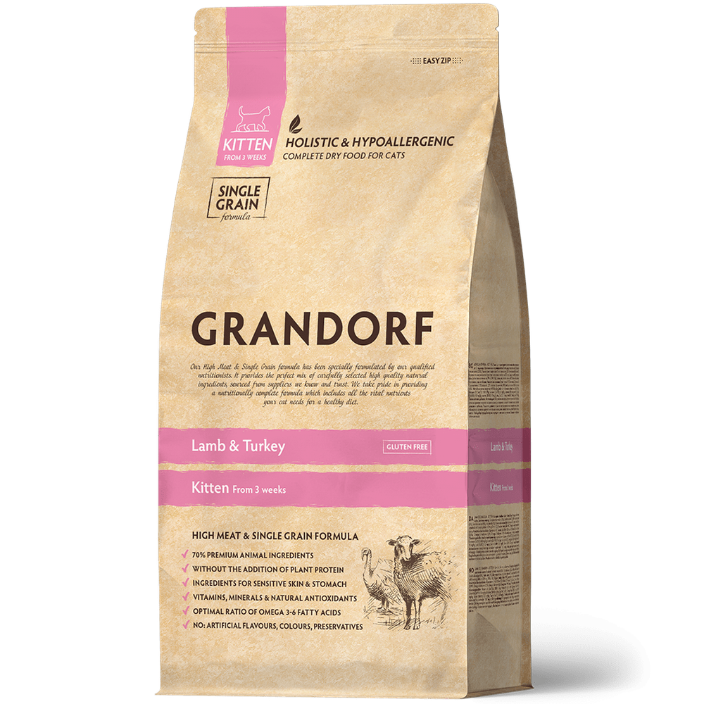 GRANDORF ягненок индейка для котят 0,4кг