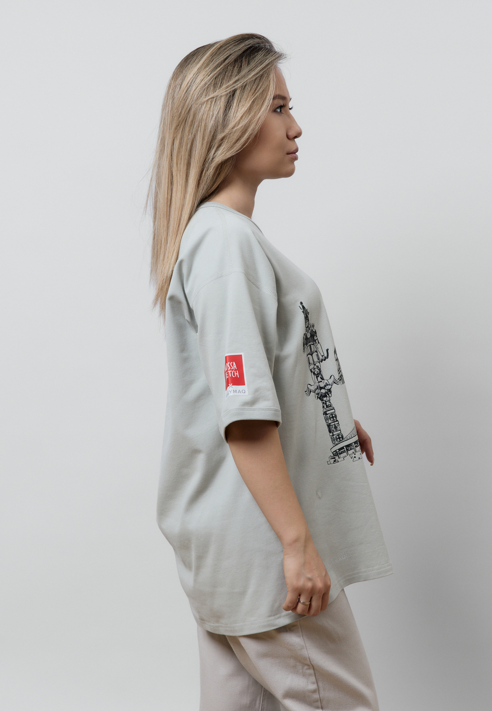Футболка оверсайз ALMATY MS LIGHT GREY