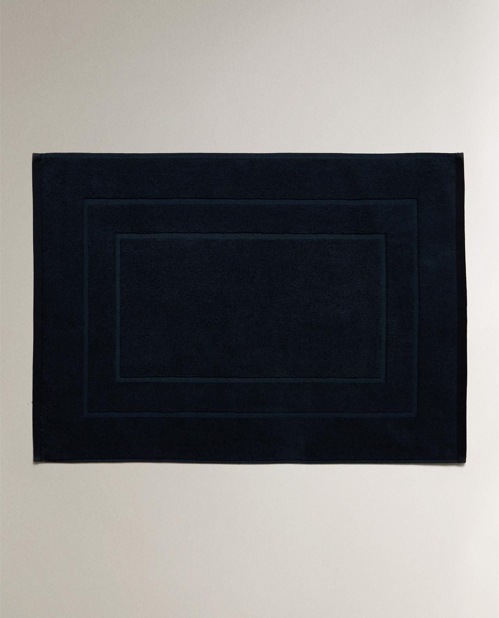 Zara Home - Нескользящий коврик для ванной из хлопка, синий, 55x80 см