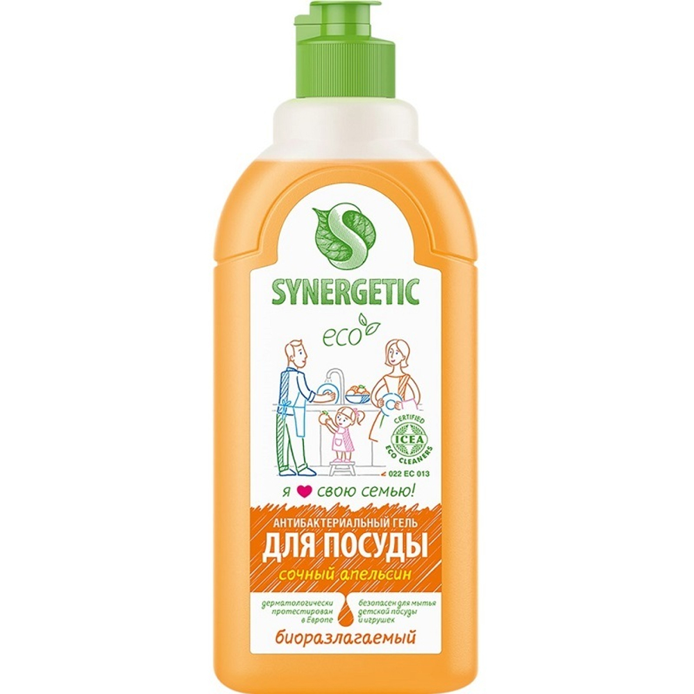 Synergetic гель для посуды Сочный апельсин 500 мл.
