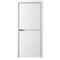 Купить Межкомнатная дверь эмаль Стиль Лайн 2 белая глухая алюминиевая кромка