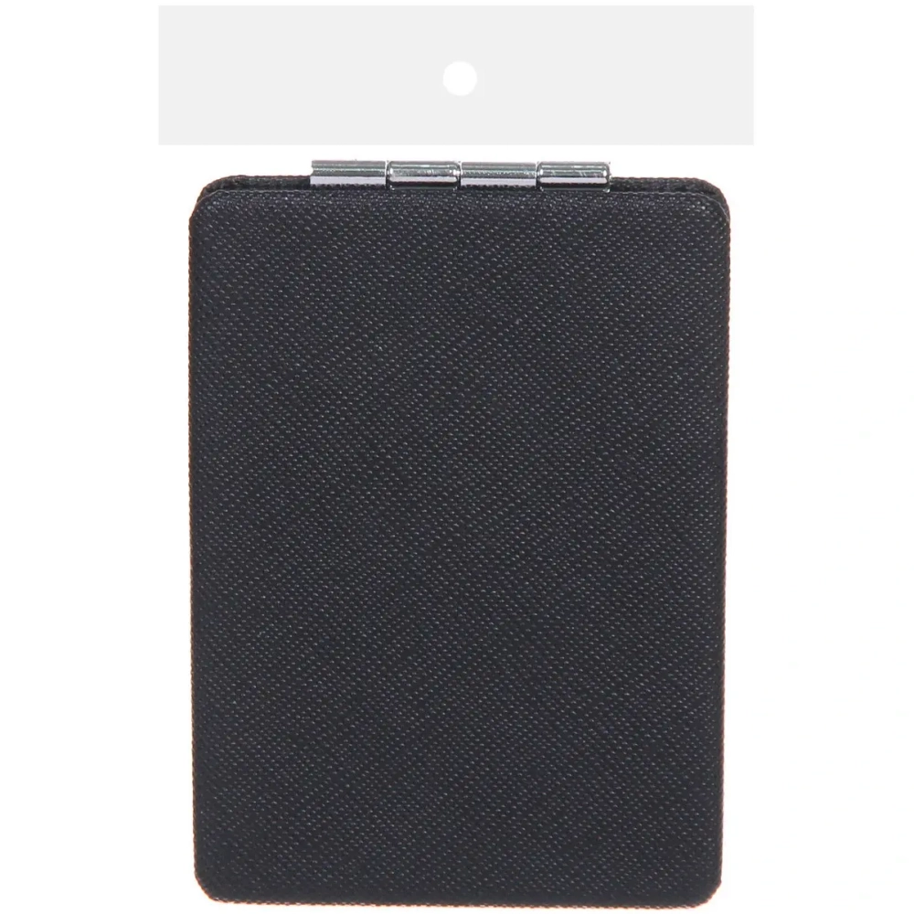 Зеркало косметическое двойное «ФРАТЕЛЛИ», прямоугольник, цвет черный, 9*6см (пакет с подвесом)