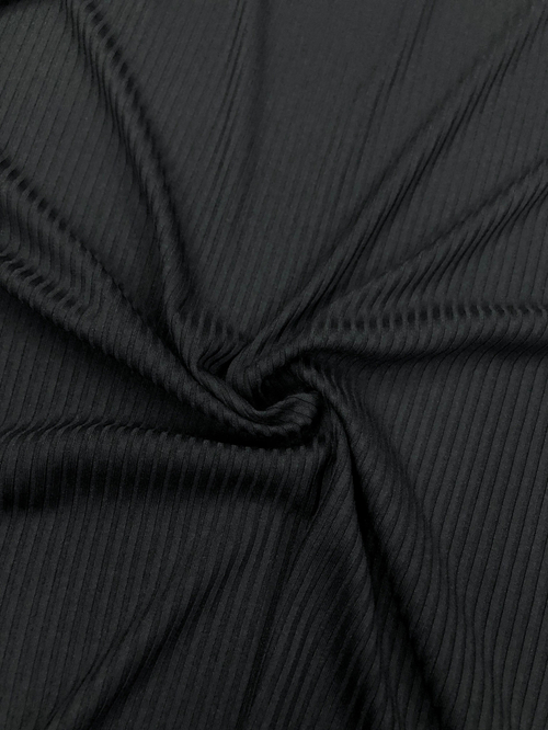 Трикотаж Лапша, черный, артикул 327897