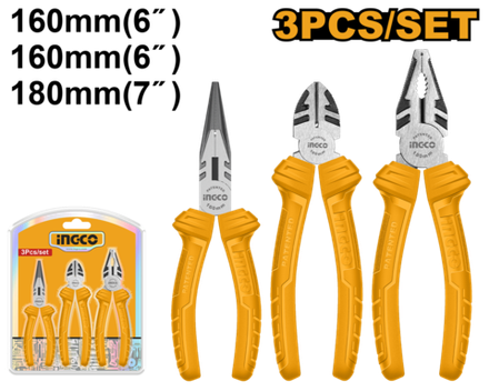 Набор шарнирно-губцевого инструмента INGCO HKPS08311 3 шт.