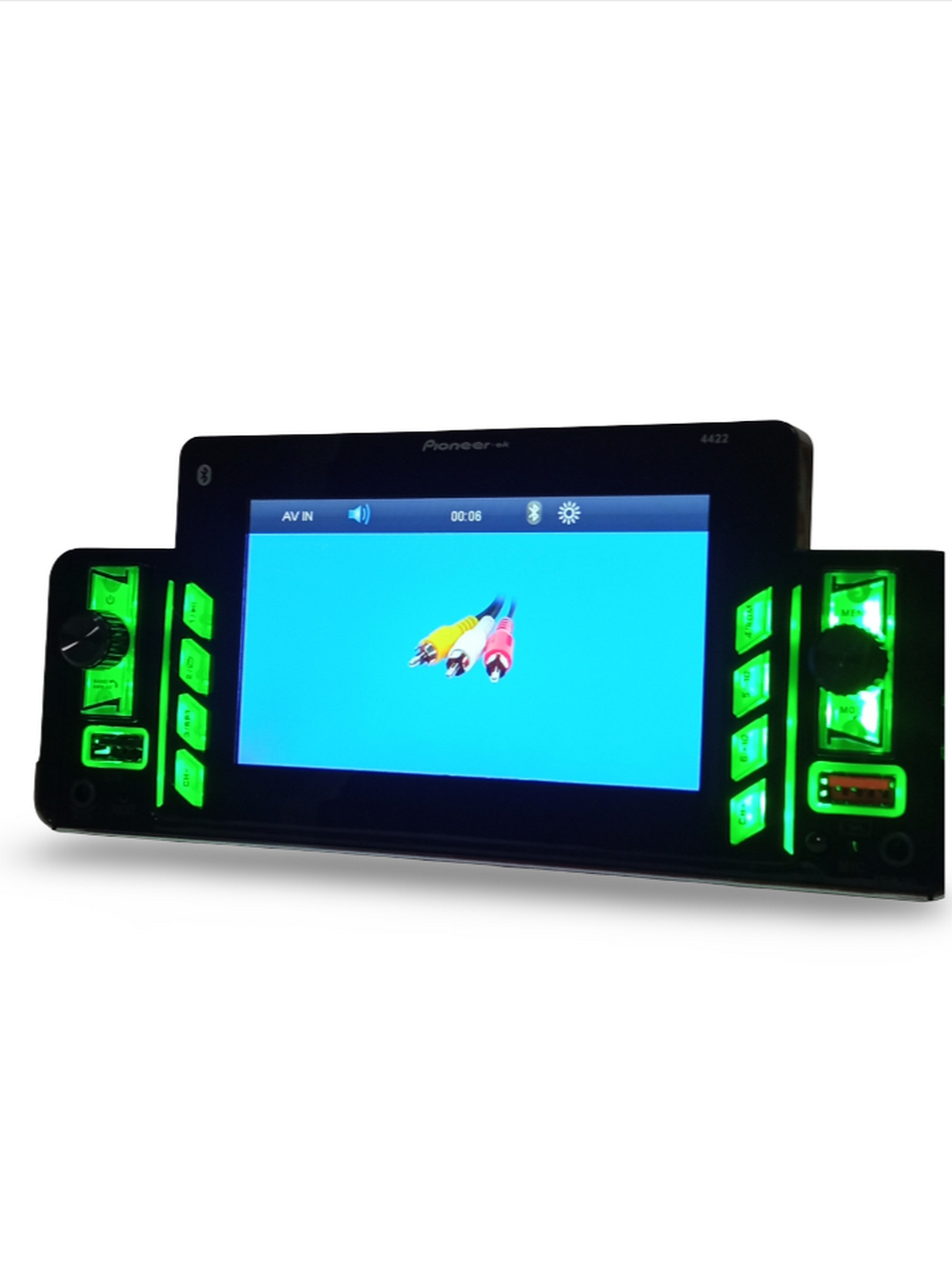 Автомагнитола MP3/MP4/FM экран 4.3" RGB BT DV-Pioner.OK 4422