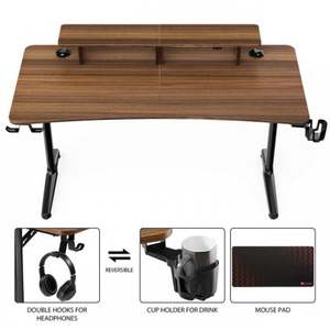 Стол для компьютера EUREKA GIP 60, Walnut (ERK-I60P-WN)