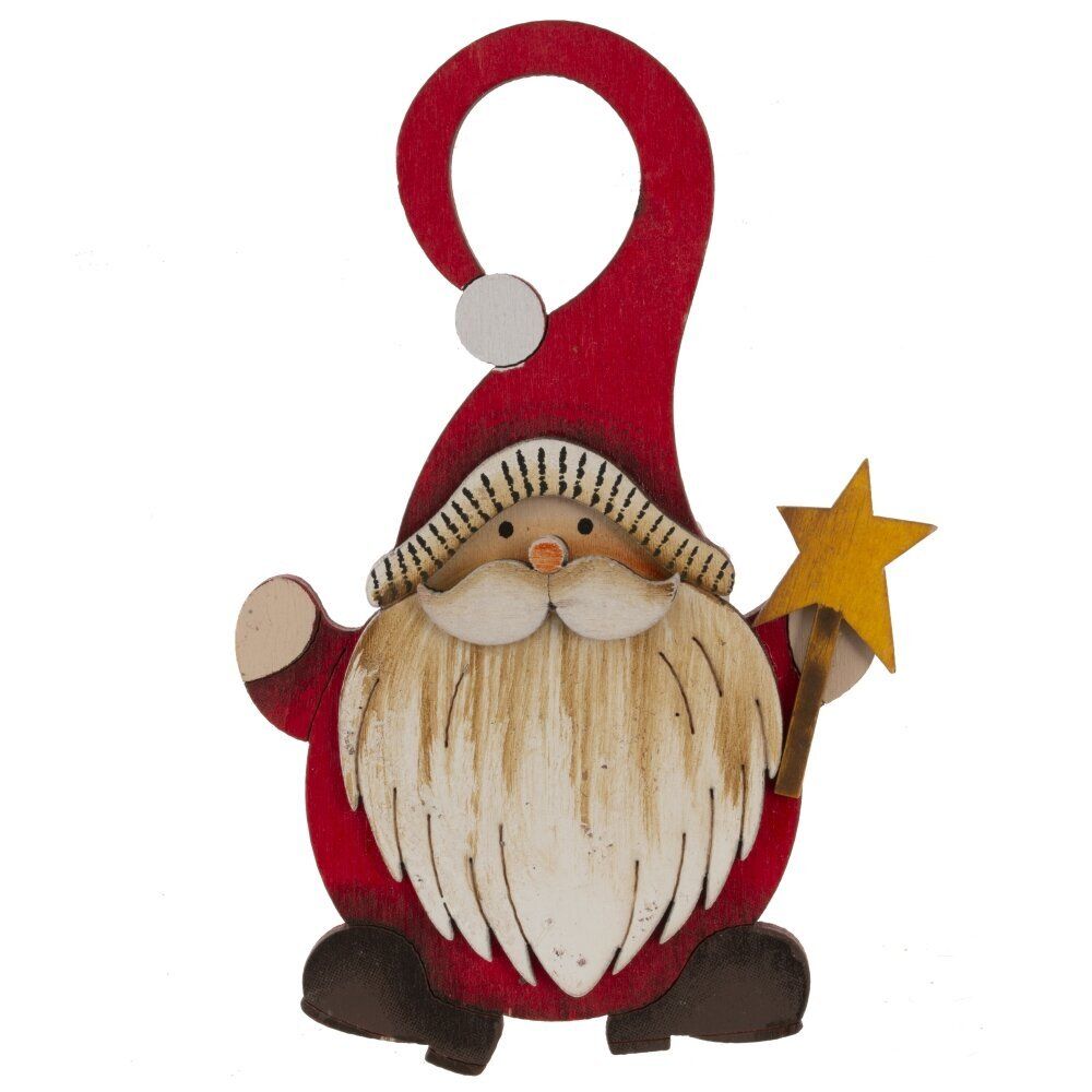 GAEM Изделие декоративное подвесное "Дед мороз/Снеговик", L8 W1,5 H13 см, 4в.