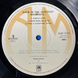 Винтажная виниловая пластинка LP Supertramp Even In The Quietest Moments (Japan 1979) (No Obi) From Now On