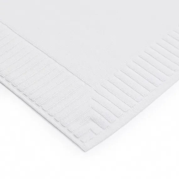 Коврик для ванной с фактурным бортиком белого цвета из коллекции essential, 50х80 см