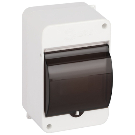Корпус пластиковый навесной ЭРА SIMPLE КМПн 1/4 IP30 прозрачная крышка белый