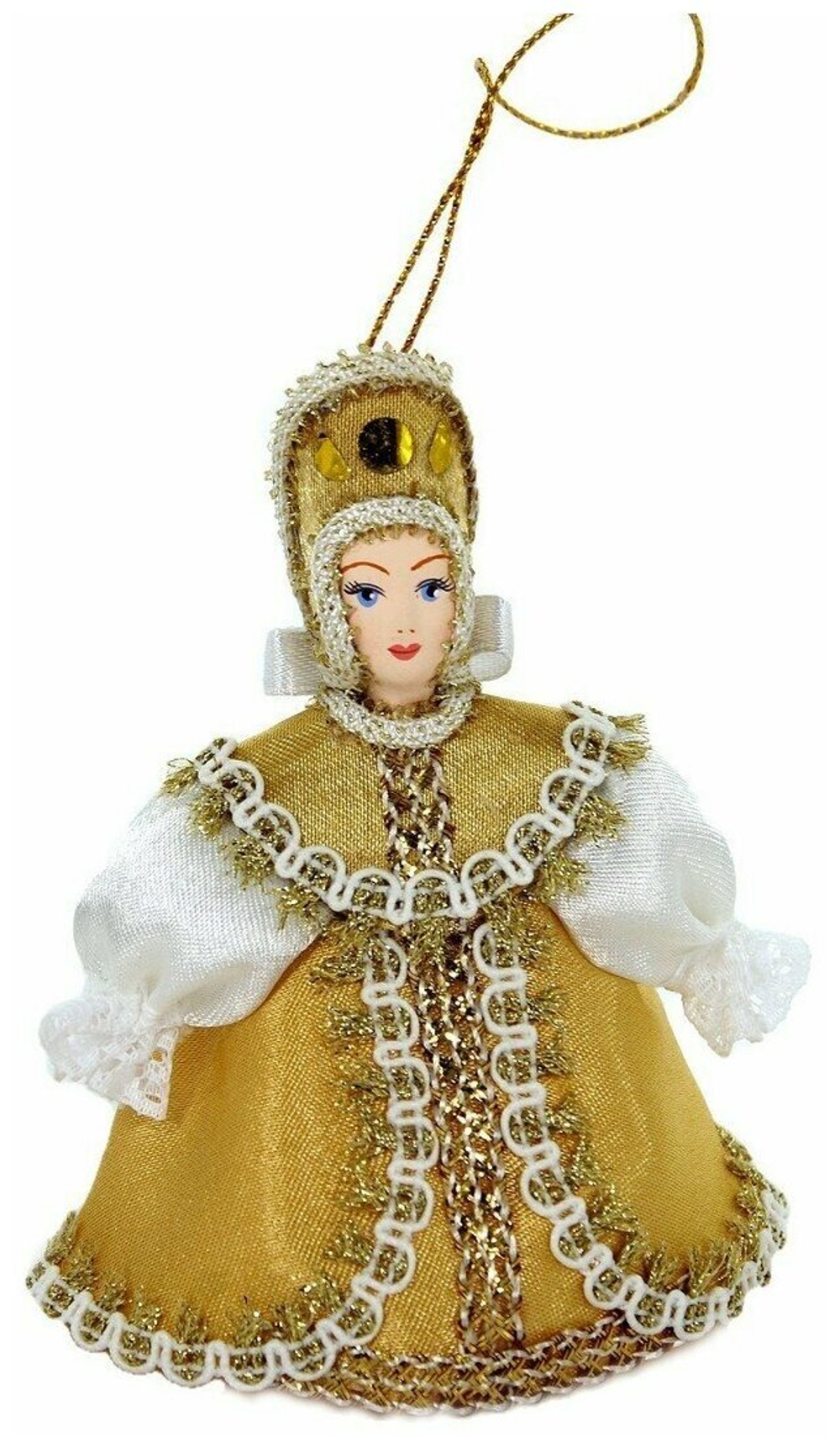 Кукла-подвеска Девушка в золотом сарафане