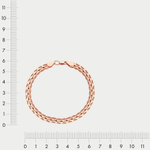 Браслет цепной из розового золота 585 пробы без вставок (арт. 738)