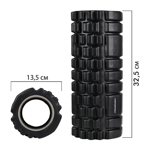 ITEX SPORT массажный ролик МФР черный (для спины, рук, ног), оптом