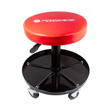 Стул автослесаря вращающийся регулируемый на колесах (h min-425мм, h max-540мм, диаметр-300мм) Forsage F-TR6201C