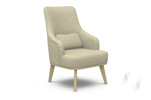 Кресло отдыха Комфорт-5 высокая спинка (бесцветный лак/PLUSH CREAM)