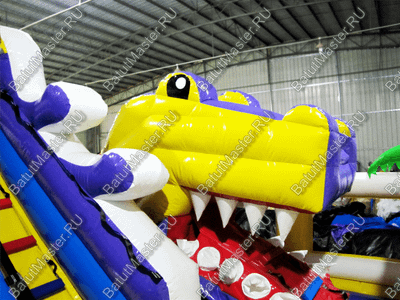 Коммерческий батут "Белый клык" с не механизированной головой, размер 6*6*4 м