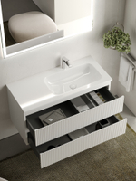 Тумба с раковиной Sancos Snob R 100 см SNR100RW правая, bianco