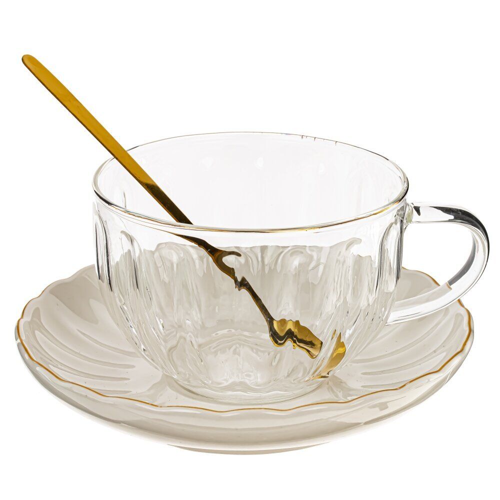 GAEM Кружка с блюдцем и ложкой 300 мл, L15 W15 H6,5 см, 3в.