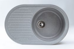 Мойка каменная S-21 глянец (Sim Gran), Темно-серый