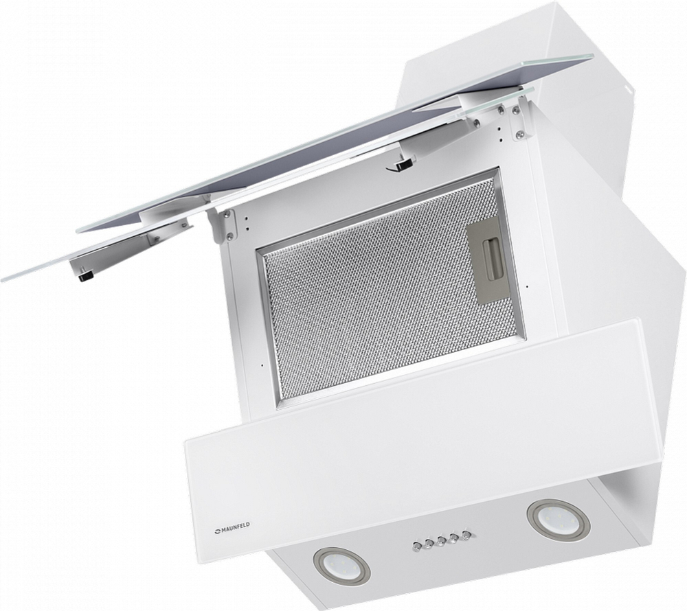 Кухонная вытяжка MAUNFELD Cascada Push 50 белый фото 3