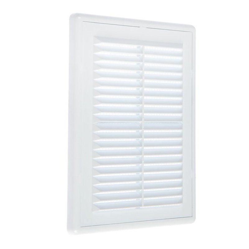 Решётка вентиляционная в рамке с москитной сеткой 185х255 мм Люкс