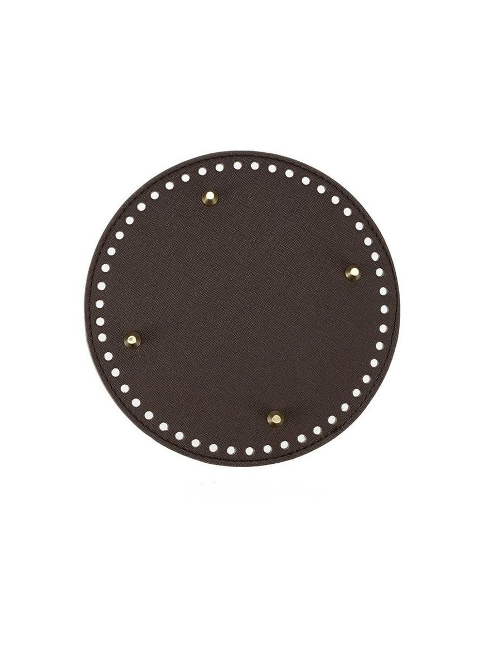 Дно для вязаной сумок или корзинки (круг 19 см, цвет темно-коричневый) / основание для вязаных крючком сумок