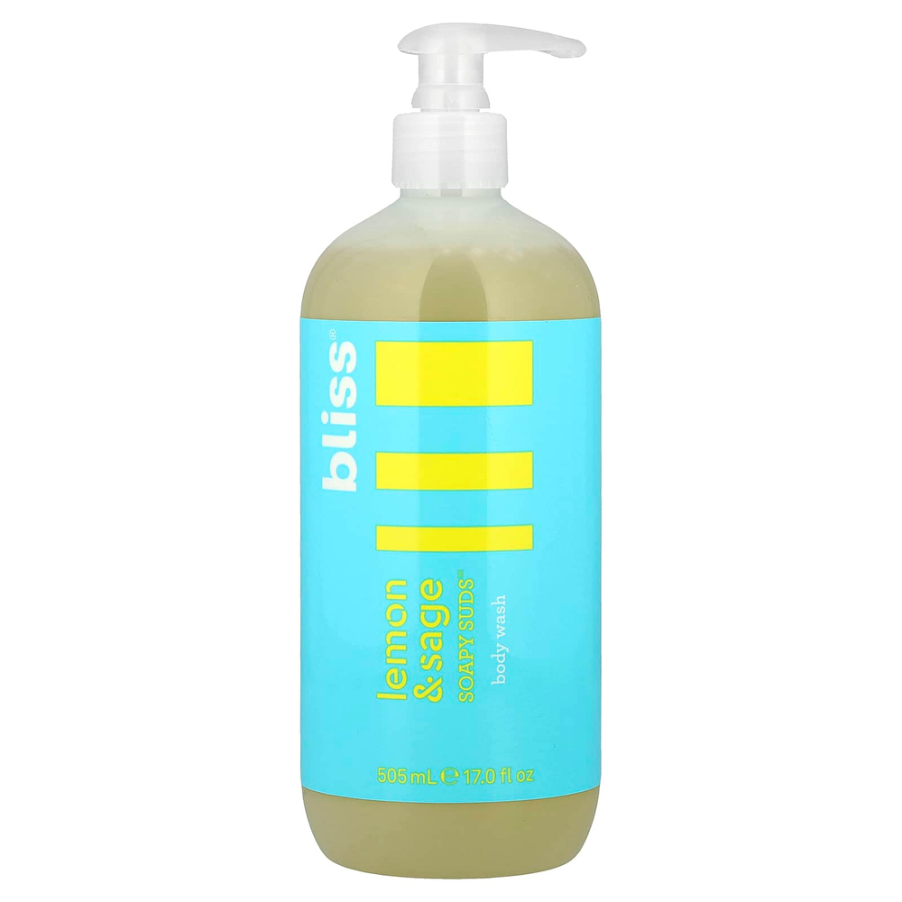 Bliss, Soapy Suds ™, гель для душа, лимон и шалфей, 505 мл (17 жидк. Унций)