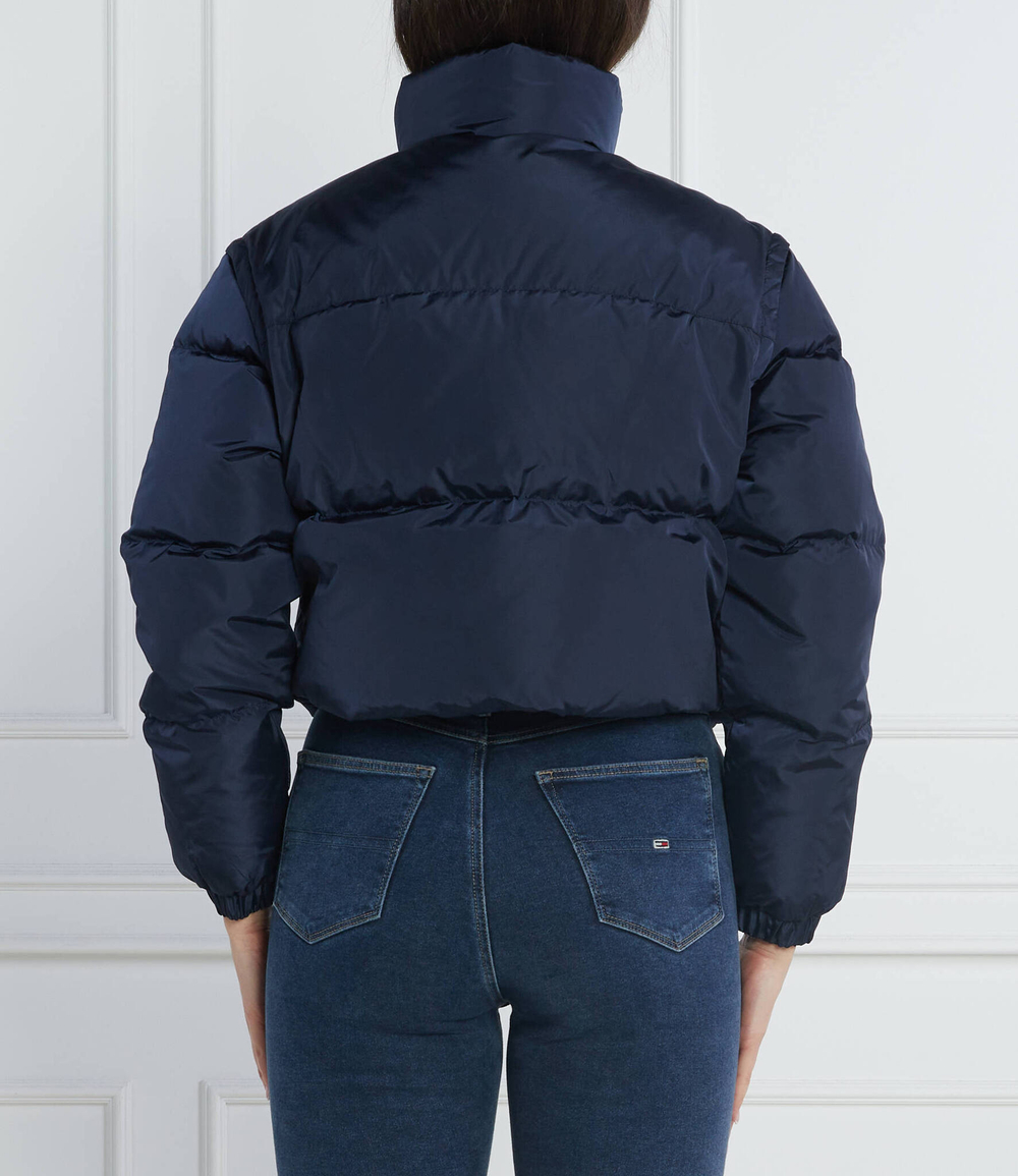 пуховая куртка 2в1 badge crop vest down puffer Tommy Jeans - темно-синий(DW0DW14301)