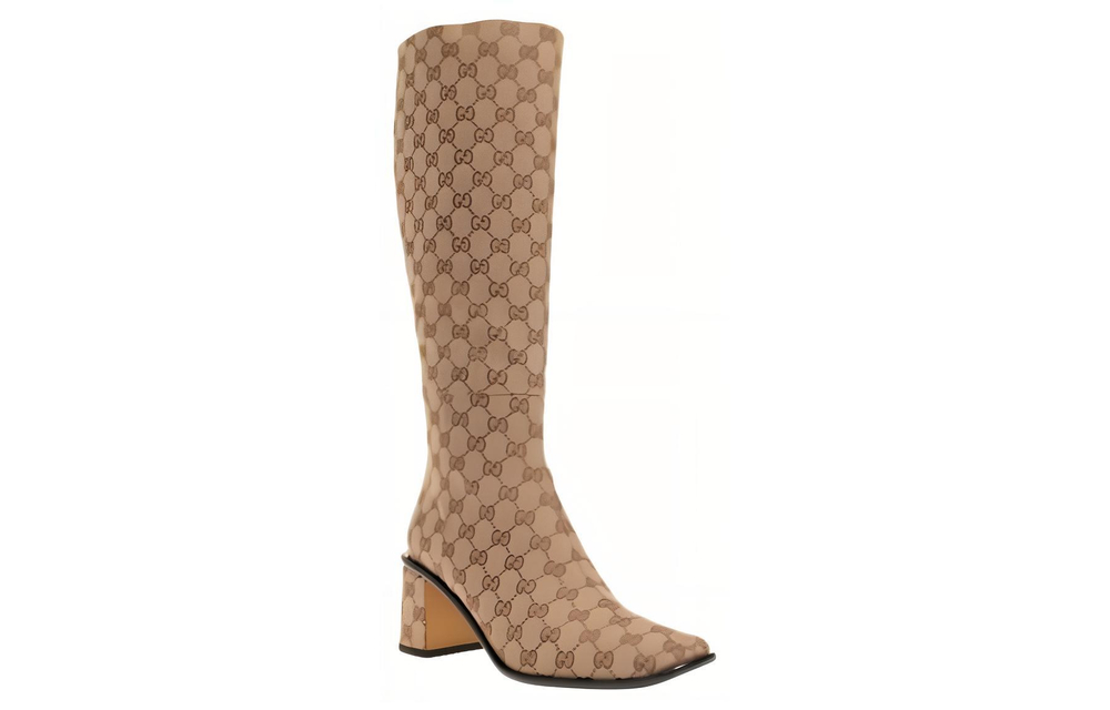 GUCCI GG Supreme-canvas Knee-high Boots