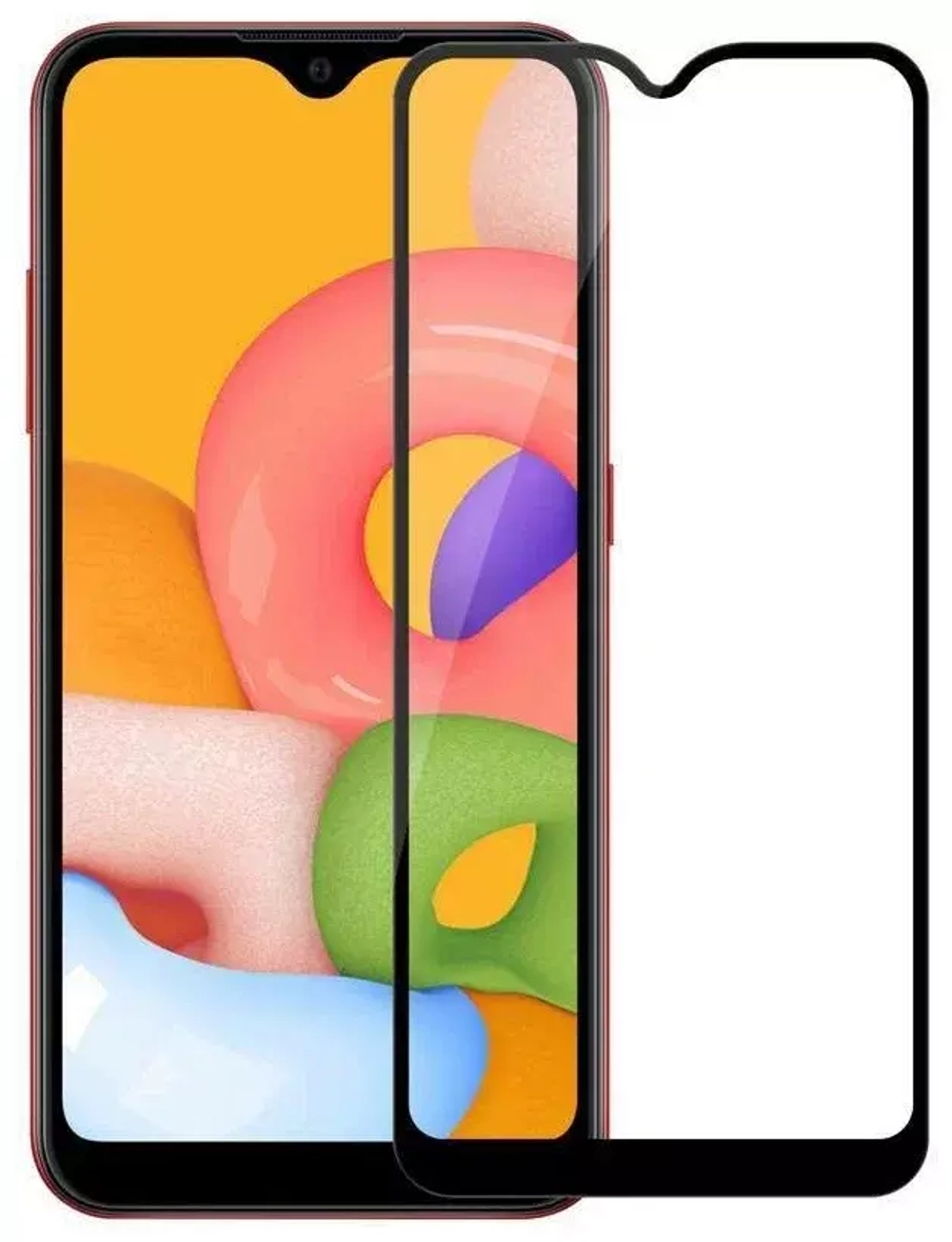 Защитное стекло Samsung  A11/M11 (A115/M115)  5D Black Zibelino