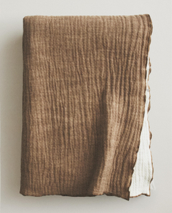 Zara Home плед из хлопка, бежевый