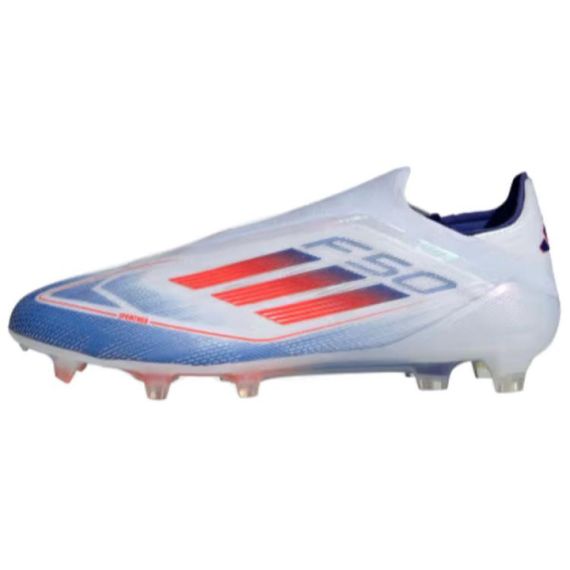 Элитные бутбольные ботинки Adidas F50 Низкие Белые кроссовки красного цвета