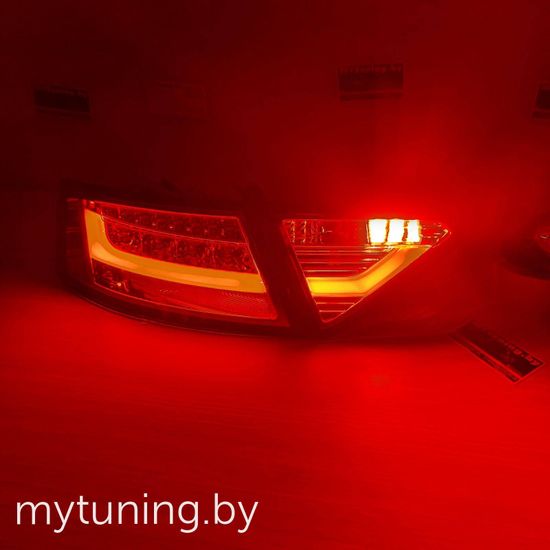 Задние фонари red white led bar для Audi A5 coupe