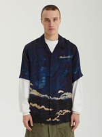 Мужская Рубашка Boro Crane Camp Collar Boro Crane Print