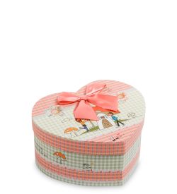 WG-54/1-B Коробка подарочная «Сердце» цв.светло-зеленый