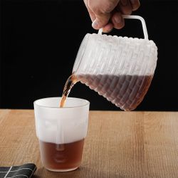 Дриппер воронка пуровер на 1-4 чашки фильтр для заваривания кофе + кофейник 600 мл стекл. Barbossa