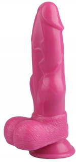 Розовый анальный фаллоимитатор-реалистик - 21 см. (Цвет: розовый)