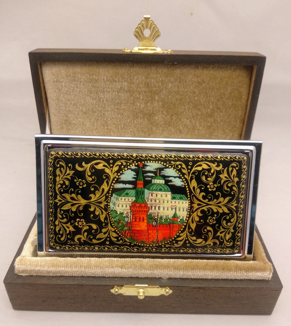 Визитница персональная "Москва" №5 (роспись Палех)