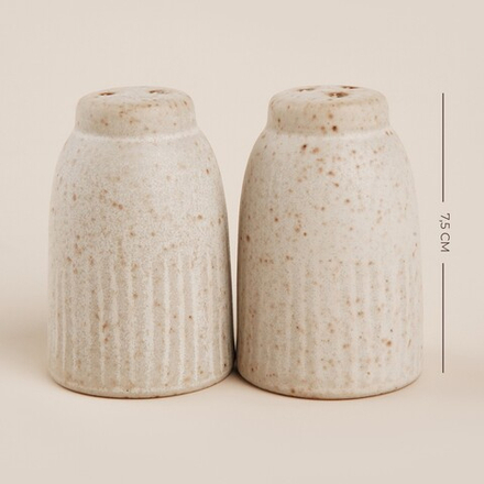 Набор для специй керамический SL Home «Виенто», 2 предмета: солонка 80 мл, перечница 80 мл, цвет беж