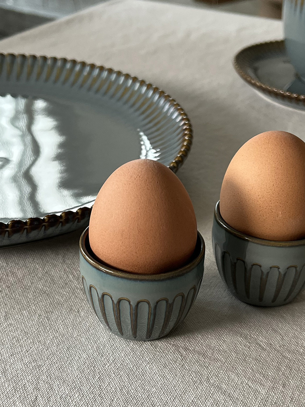 Набор из двух подставок для яиц темно-серого цвета из коллекции kitchen spirit