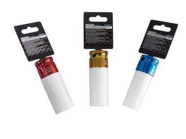 Головка глубокая для литых дисков с защитным кожухом 17мм, 1/2'', на пластиковом держателе Forsage F-4458517C