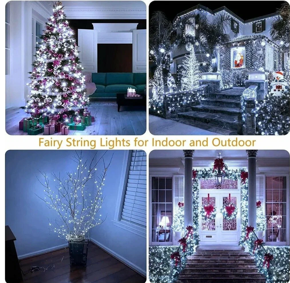 Гирлянда интерьерная "Роса" желтого цвета, 100 м