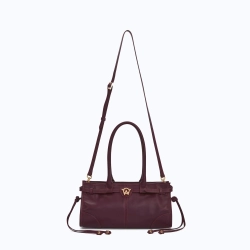 MANC КОЖАНАЯ СУМКА "BABY JANE", БОРДОВЫЙ