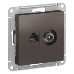 ATLASDESIGN РОЗЕТКА двойная ТВ + компьютерная RJ45 кат. 5e, механизм, МОККО