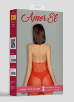 Соблазнительный полупрозрачный бэби-долл (Размер: L-XL) (Цвет: красный)