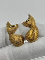 Клипсы с брашировкой Monet